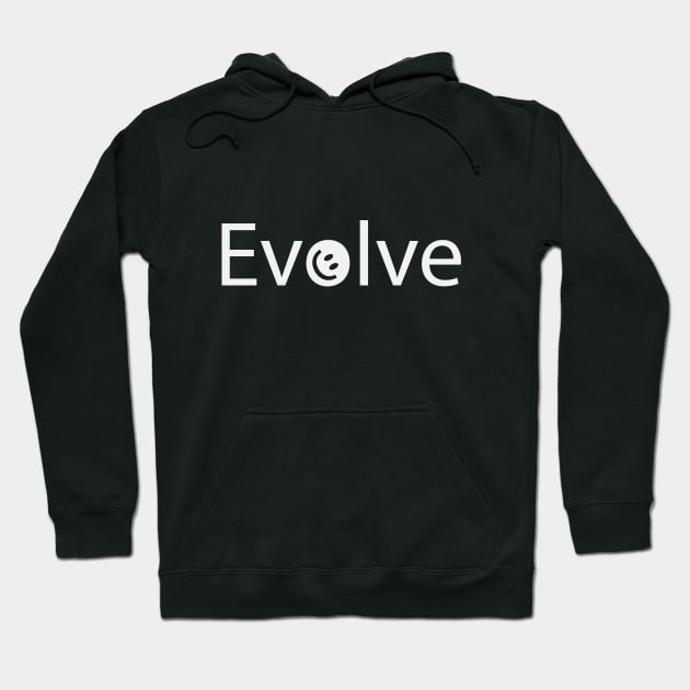 Evolve artistic text design Hoodie by BL4CK&WH1TE 